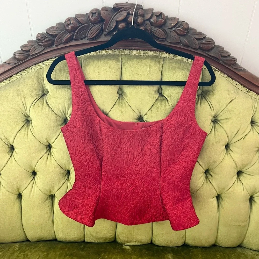 KEEPSAKE The Label Red Jacquard Bustier ~ XS - Picture 4 of 7